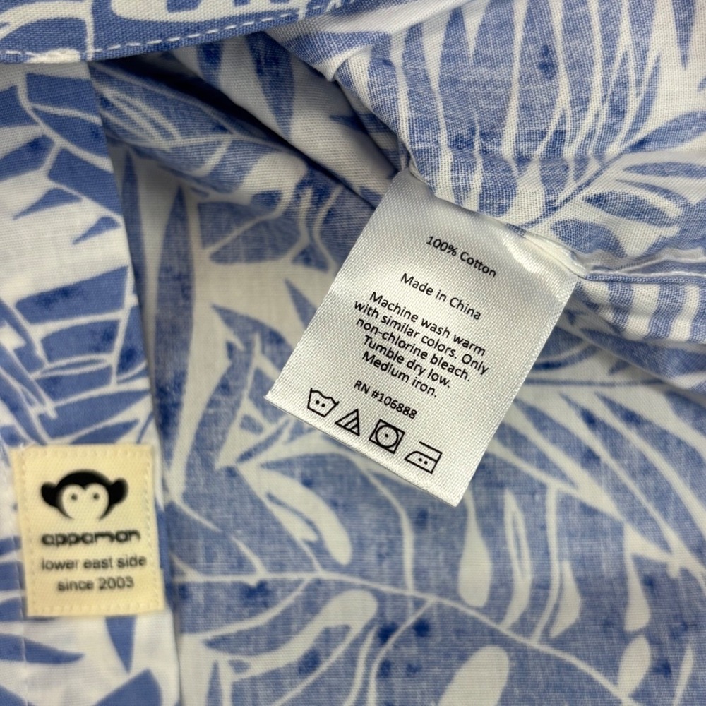 NWT Appaman Boys short sleeve‎ button up size 16 Blue Palms - Picture 8 of 8